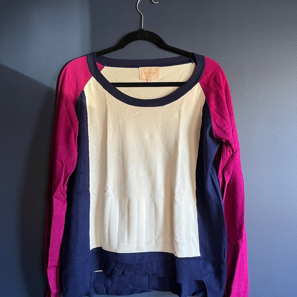 Skies Are Blue Multicolor Long Sleeve Sweater